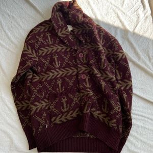 Obey Burgundy Cardigan
